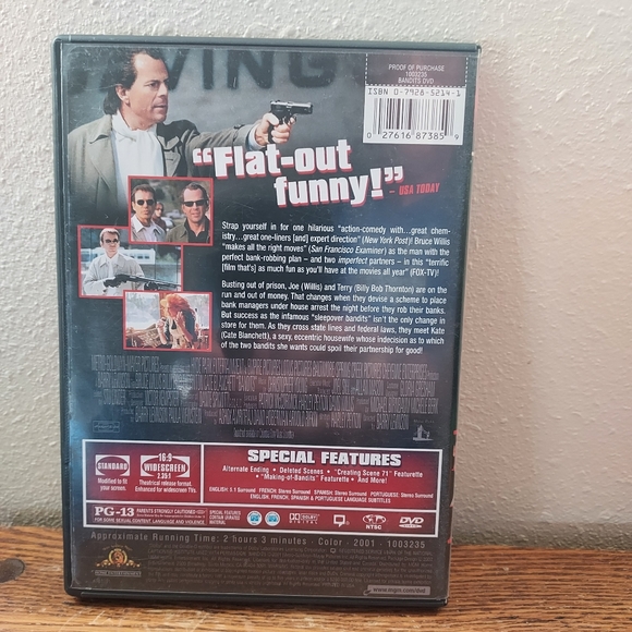 Bandits DVD Pre-Owned Tested Working Great Condition Excellent Movie - Picture 2 of 2